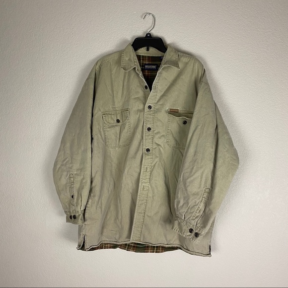 Wolverine Button Up Fleece Lined Shirt Mens XL - Picture 1 of 7